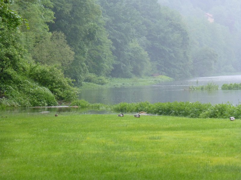 122-IlzHoog.JPG -  Het eilandje is bijna helemaal verdwenen! Het achterste deel van de camping staat al onder water. 